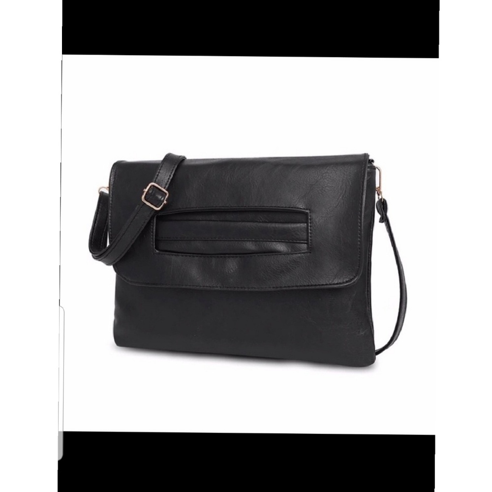Middle strap leather envelope clutch - Picture 4 of 6